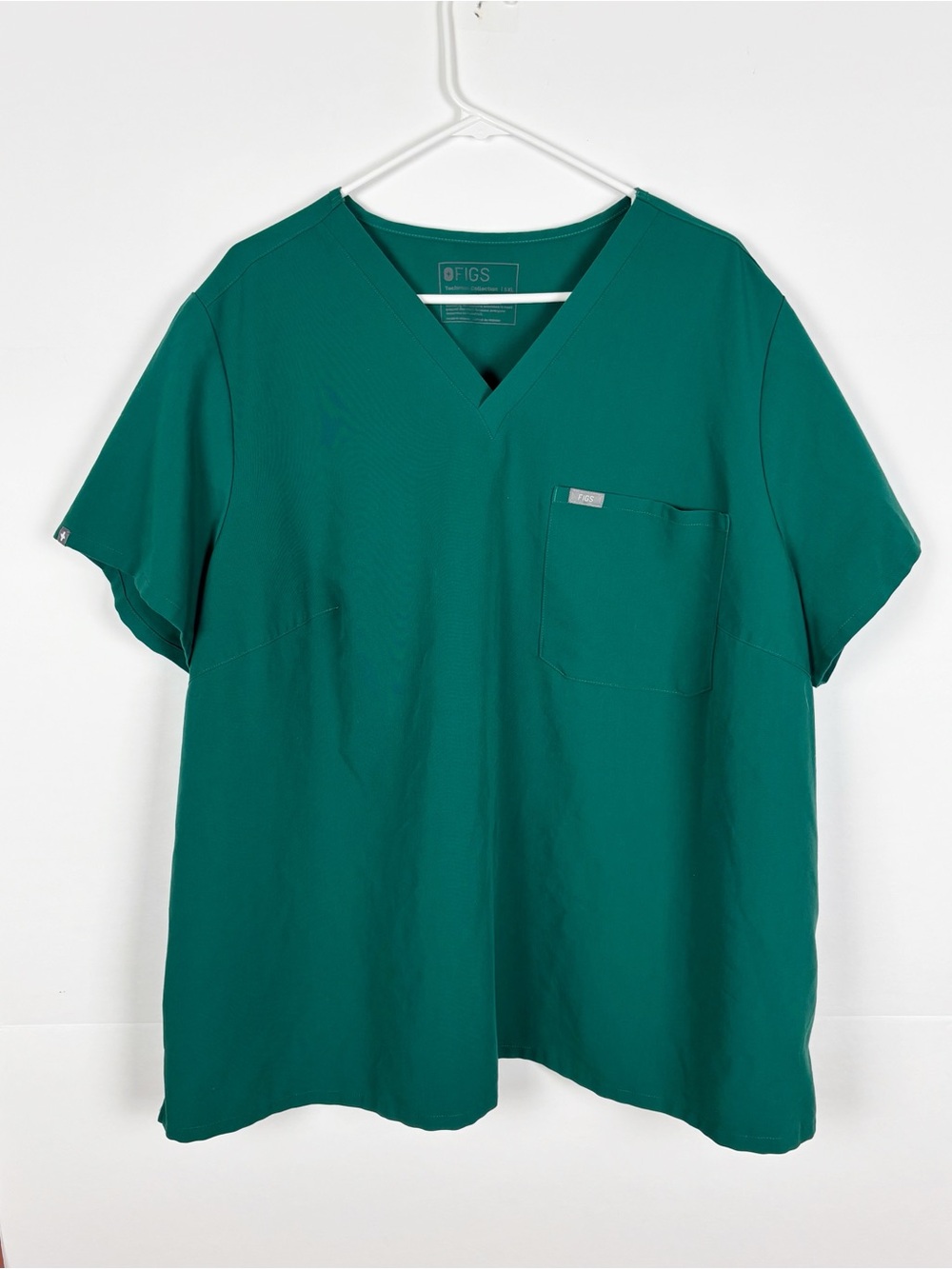 FIGS Women's Catarina One-Pocket Scrub Top Green Size 5XL